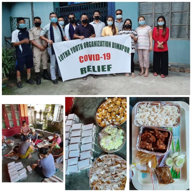 The Lotha Youth Organization (LYOD) served dinner to the occupants and helpers at the quarantine centre at Christian Higher Secondary School, Dimapur.